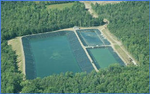 Aerial View of Corinna Lagoon System - Corinna, Maine
