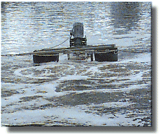 Surface Aerator in the Milo, Maine Lagoon System